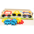 New Flowers & Cars Colour Spinning Wheels Gear Baby Wooden Toy